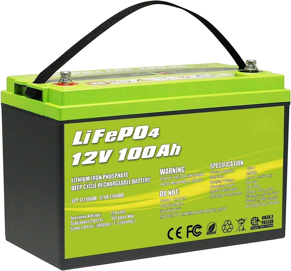 12v 100ah Lithium Ion Lifepo4 Phosphate Deep cycle Battery<< OSM