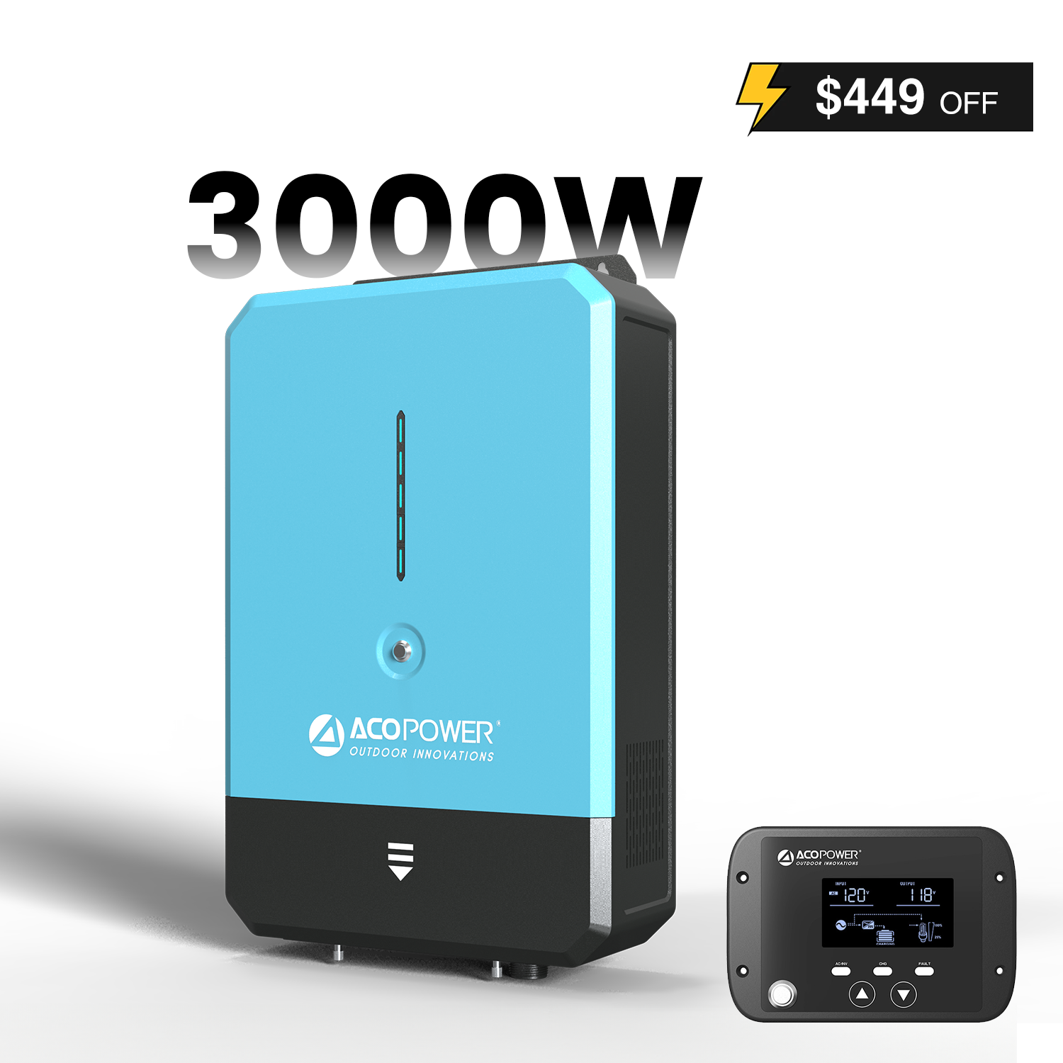 Aeliussine 3000 Watt Pure Sine Wave Power Inverter 12V To