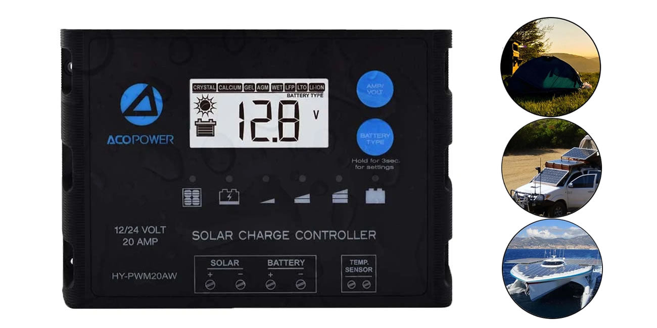 What are the different types of RV/Boat solar charge controllers?