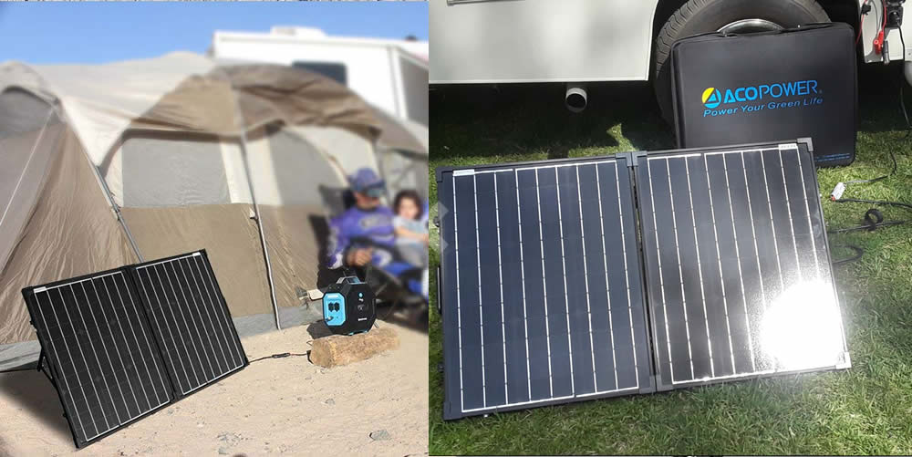 The ACOPOWER 100 Watt foldable solar panel kit is also one great choice for your RV’s solar system.