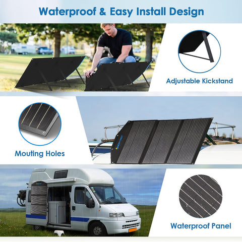 ACOPower Foldable Solar Panel Kit Suitcase --- 90W, 120W