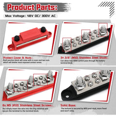 ACOPOWER400A Bus Bar Power Distribution Block