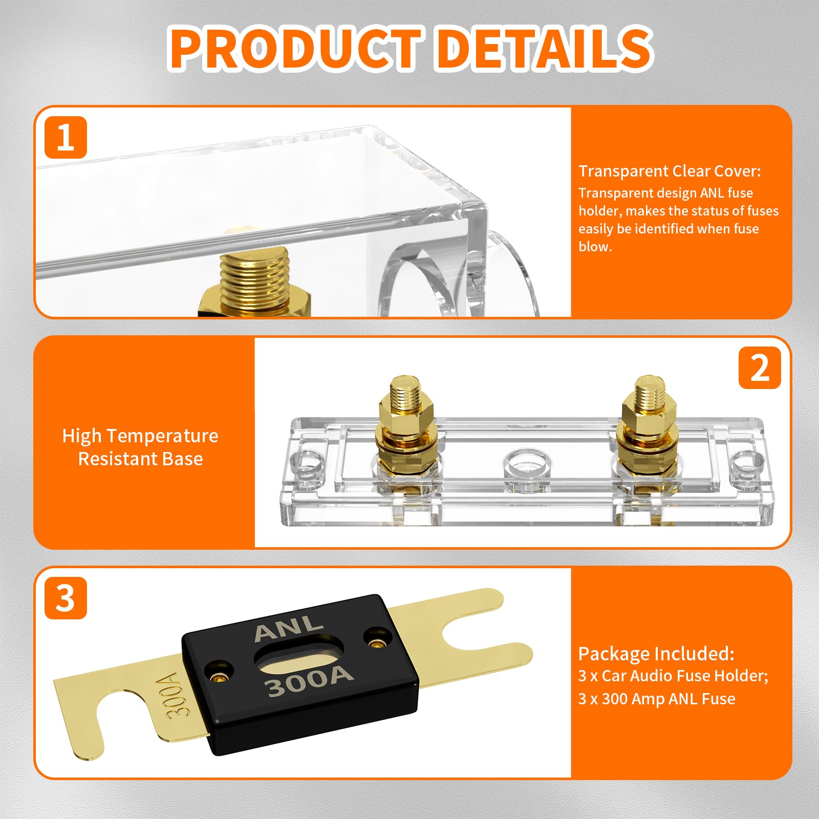 ACOPOWER 300 Amp ANL Fuse Holder