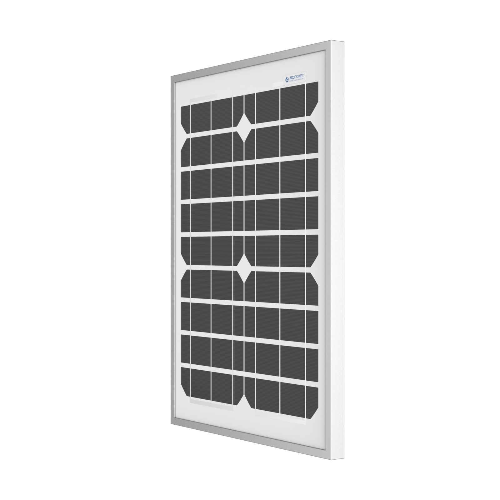 ACOPower 10W Mono Solar Panel for 12V Battery Charging RV Boat