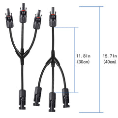 Solar Connectors M Branch Parallel Adapter Cable MMMF+FFFM Pair