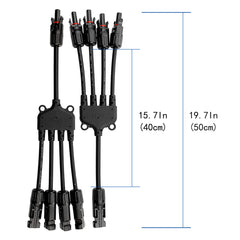 4 to 1 Solar Branch Connectors MMMMF+FFFFM Pair