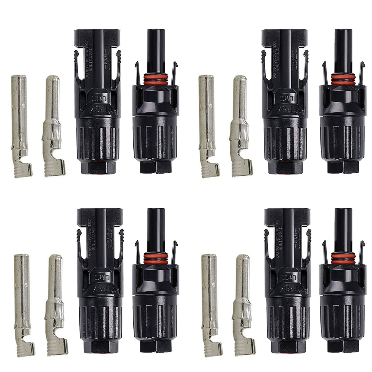 4 Pairs Male/Female Solar Connectors