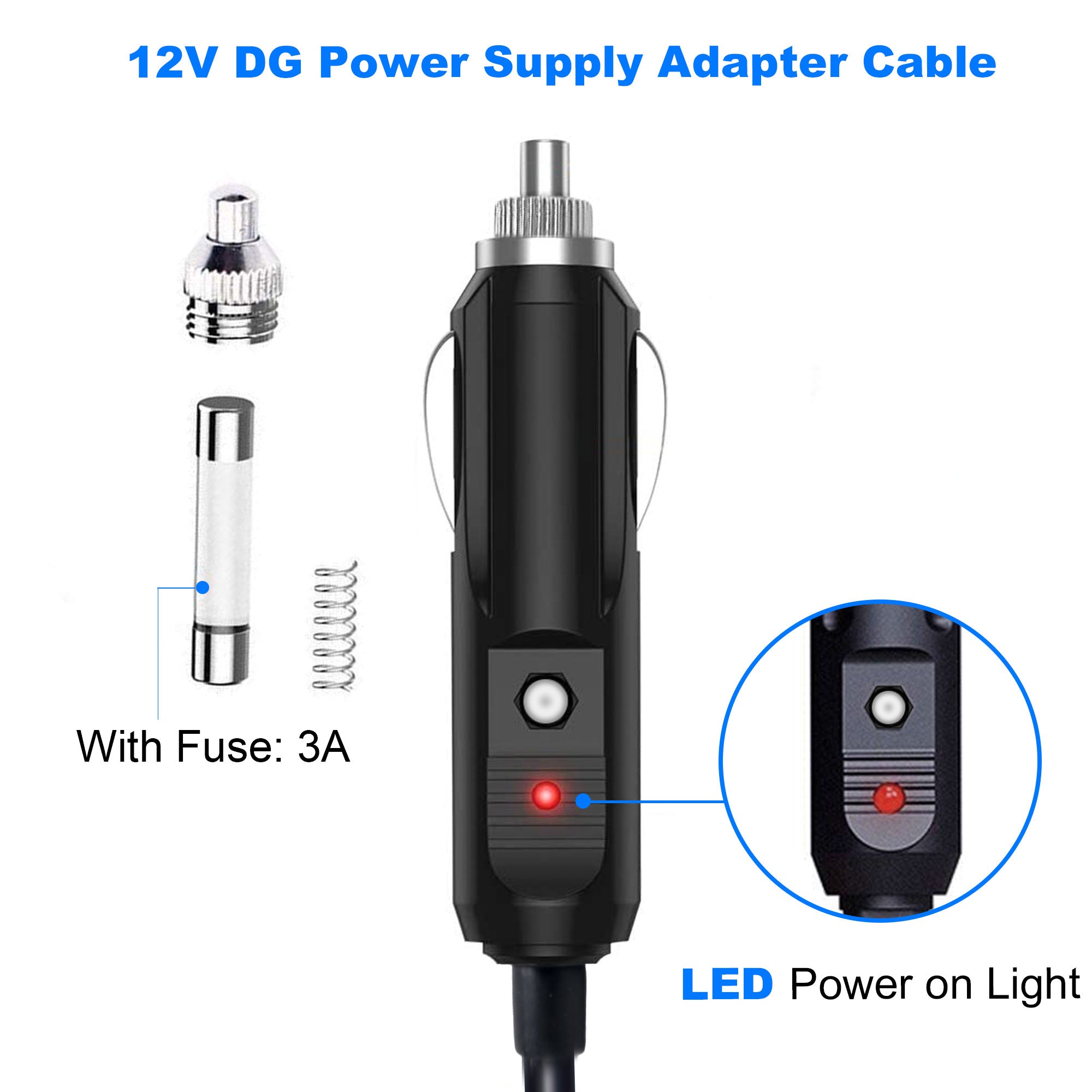 automotive cigarette lighter plug DC12V/24V Car Cigarette Lighter to DC 5.5x2.1mm Connector Adapter – ACOPOWER automotive cigarette lighter plug DC12V/24V Car Cigarette Lighter to DC 5.5x2.1mm Connector Adapter – ACOPOWER