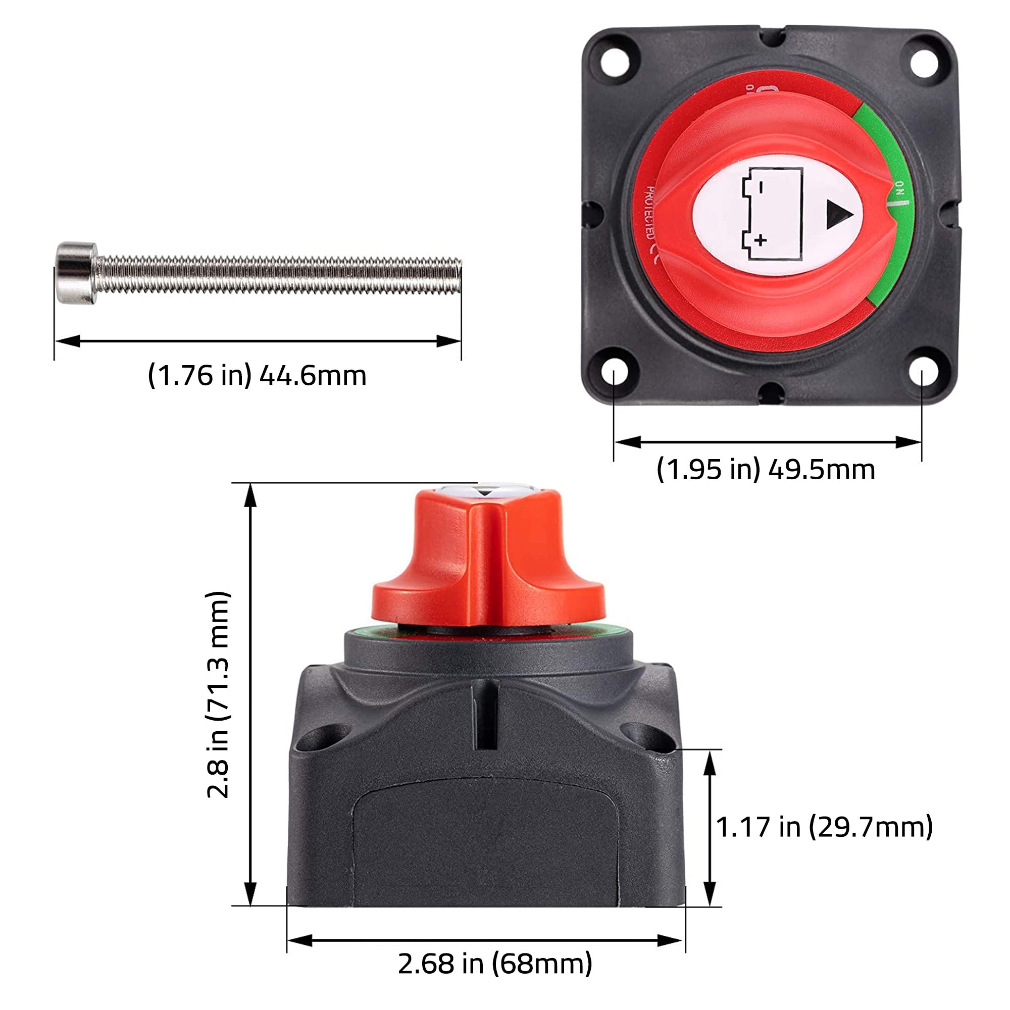 Battery Disconnect Switch 12-48V Marine Battery Power Cut-Off Switch Battery Disconnect Switch 12-48V Marine Battery Power Cut-Off Switch
