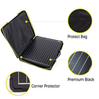 100W Light Weight Foldable Solar Panel Kit, Waterproof ProteusX 20A LCD Charge Controller - acopower