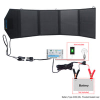 ACOPOWER 12V 50 Watt Portable Solar Suitcase with 5A Charge Controller - acopower