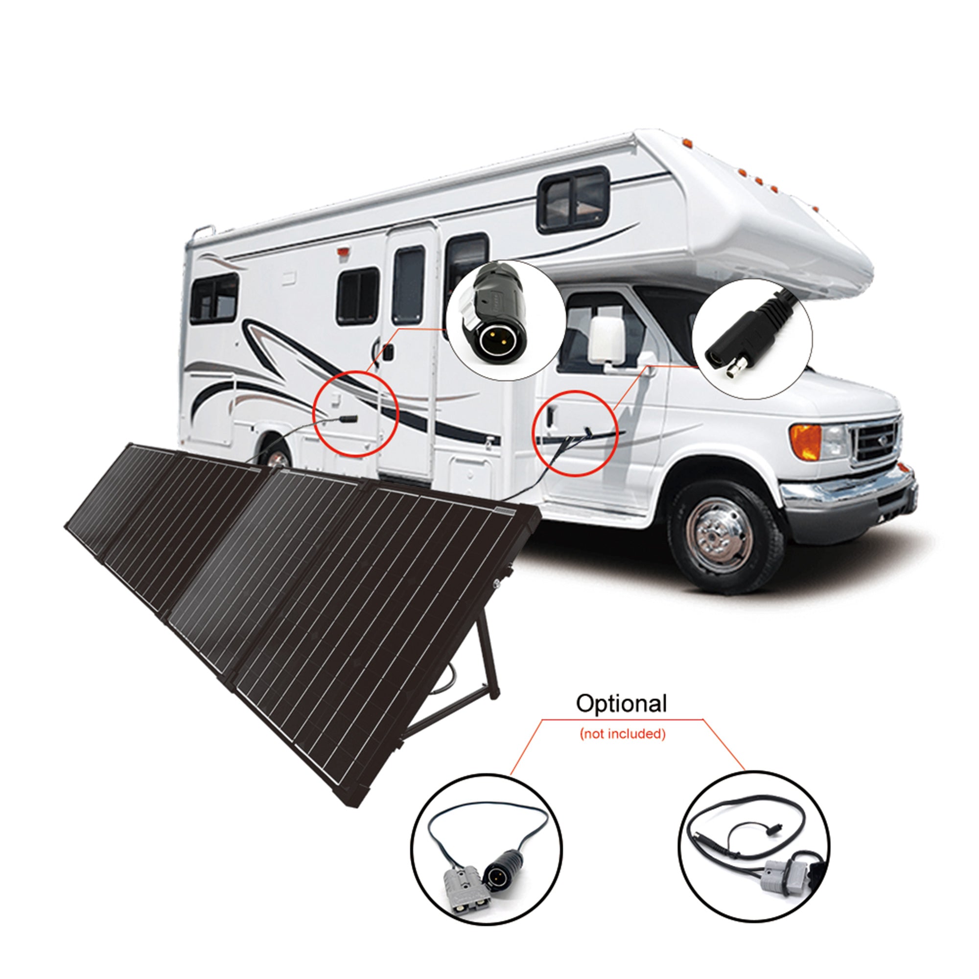 Kit Solar Camper 200W 12V con estructura 1000Whdia