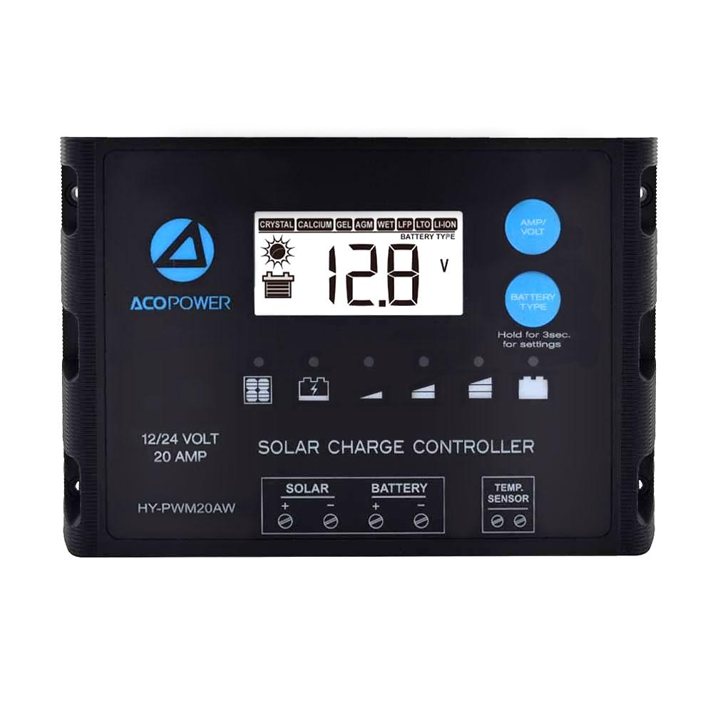 ACOPOWER Waterproof ProteusX 20A PWM Solar Charge Controller - acopower