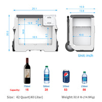 LionCooler X40A Portable Solar Fridge Freezer, 42 Quarts (2019 Model) - acopower